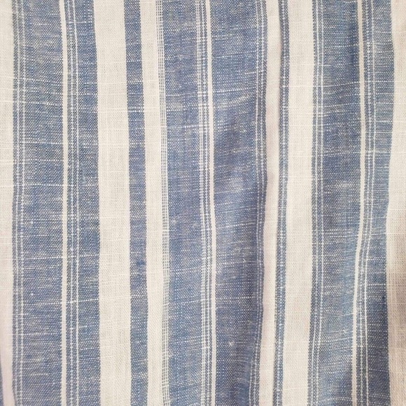 Catherines Womens Blazer Open Front Jacket Size 2X Linen Blend Blue White New - Picture 4 of 10